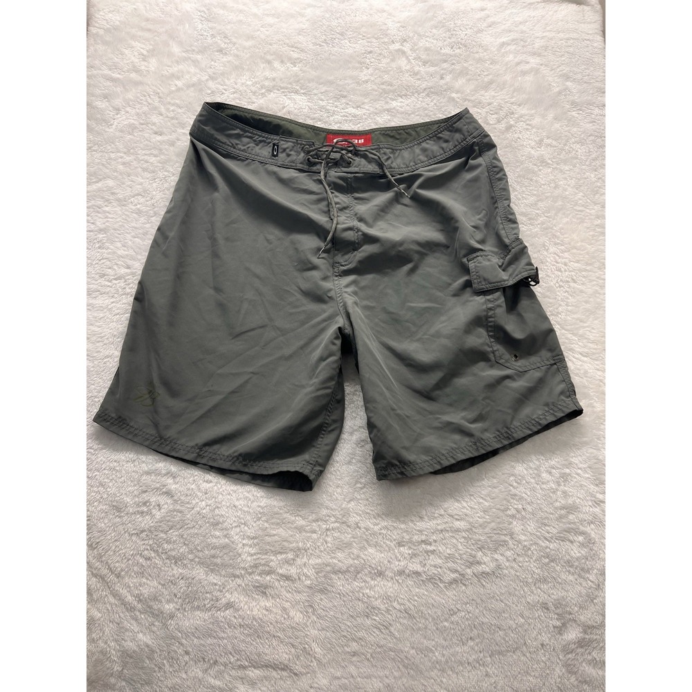 Vintage‎ Oakley 90's Streetwear Cargo Shorts Mens Size 38 10" Inseam. Gray